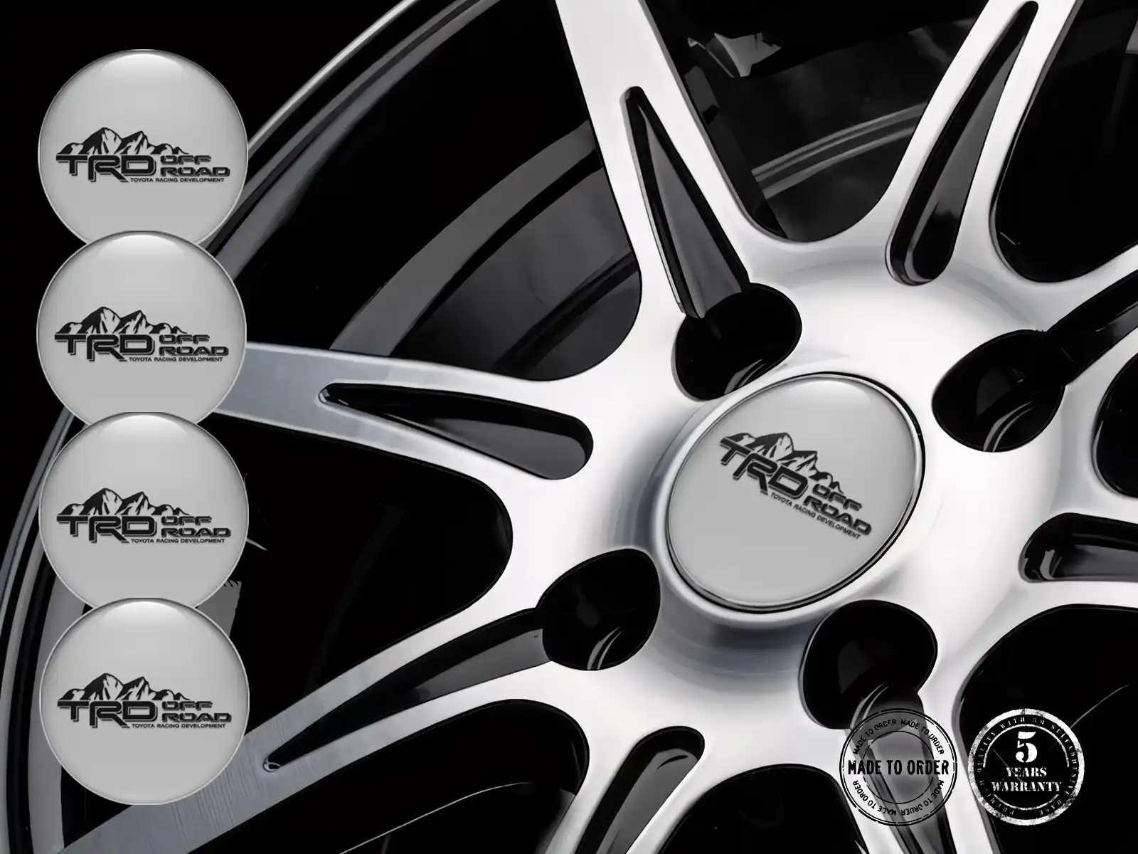 Toyota TRD Pegatina en Aros Diseño Silicona Alta Calidad